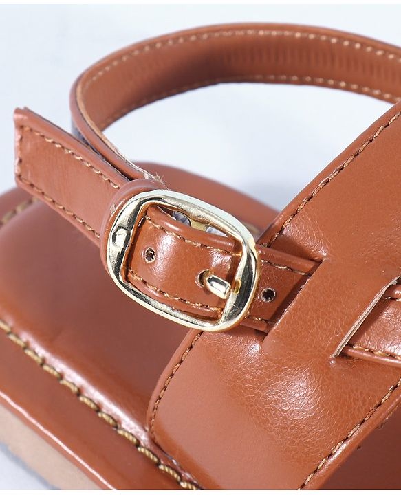 Pine Kids Ethnic Wear Sandals with Buckle Closure -  Brown