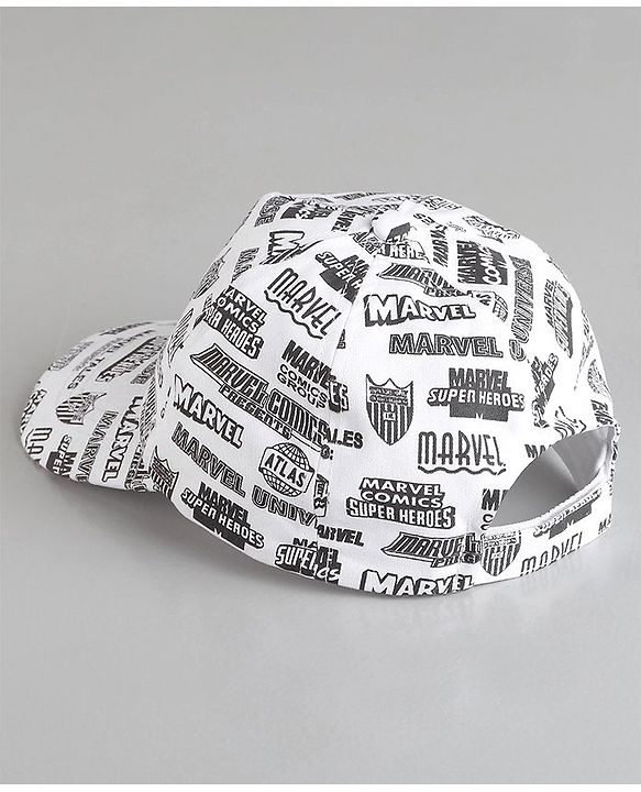 Pine Kids Marvel Cotton Avengers Baseball Cap White - Diameter 16.5 cm