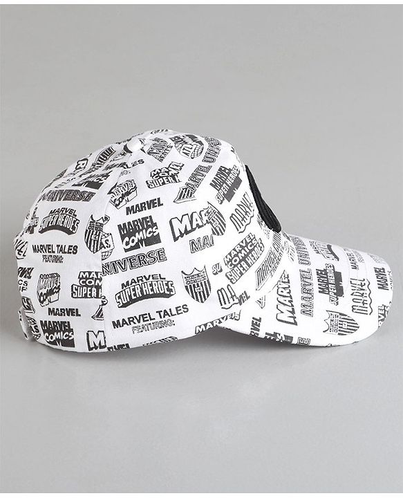 Pine Kids Marvel Cotton Avengers Baseball Cap White - Diameter 16.5 cm