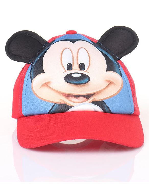 Babyhug Disney Mickey Mouse Summer Cap - Red