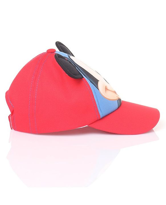 Babyhug Disney Mickey Mouse Summer Cap - Red