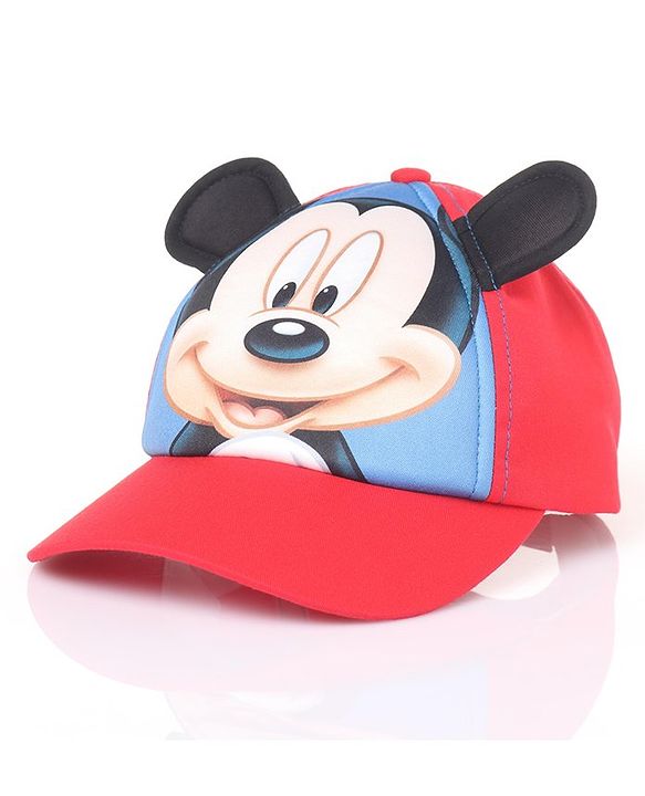 Babyhug Disney Mickey Mouse Summer Cap - Red
