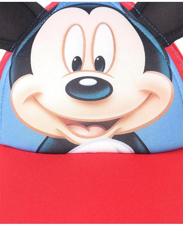 Babyhug Disney Mickey Mouse Summer Cap - Red
