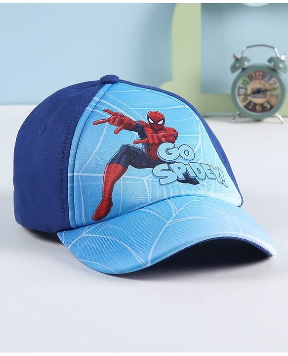 Babyhug Marvel Spiderman Summer Cap - Blue