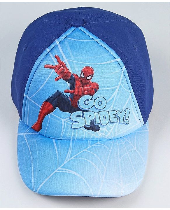 Babyhug Marvel Spiderman Summer Cap - Blue