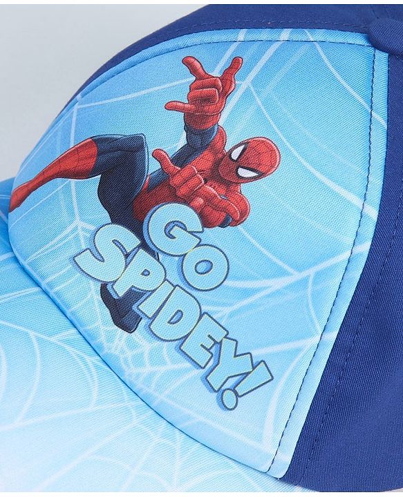 Babyhug Marvel Spiderman Summer Cap - Blue