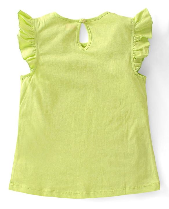Babyhug Cotton Knit Sleeveless Top with Frill Detailing Polka Dot Graphic Pack of 3 - Pink Blue & Green