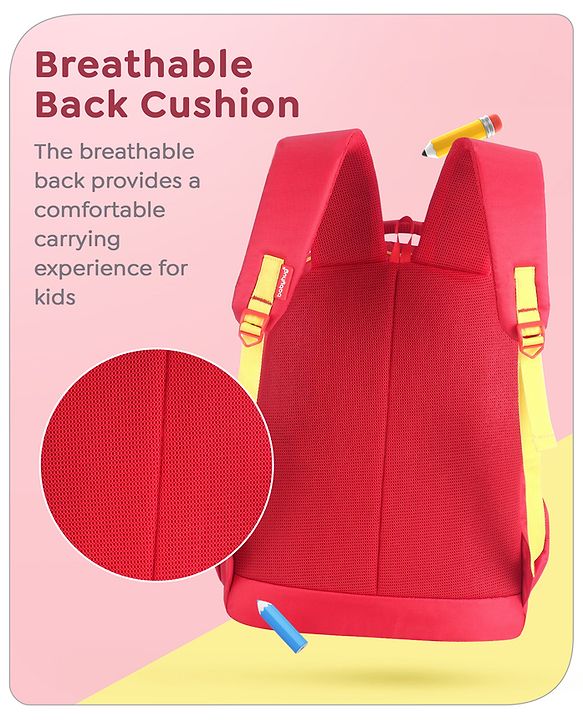Babyhug Disney Mickey Mouse School Backpack|2 Main Compartments, 2 Front Pockets, 2 side Bottle Pockets|Water Resistant|Long lasting and Durable Zippers | Comfortable back cushioning | For School, Travel and Outdoors|Blue- 15.8 inches
