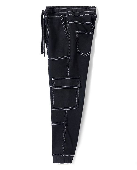 Pine Kids Full Length  Washed  Denim Jeans   -  Black