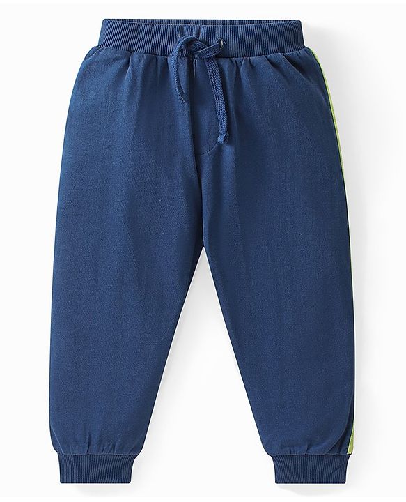 Babyhug Cotton Full Length Lounge and Track Pant Solid & Text Print Pack of 3 - Multicolour