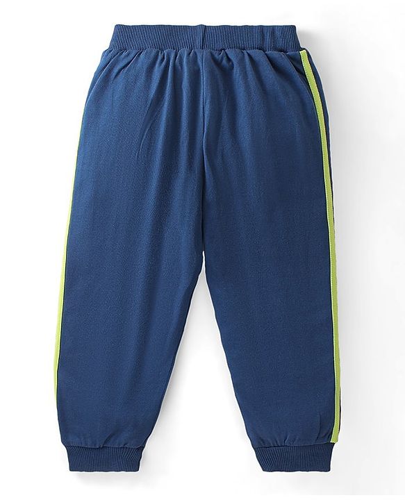 Babyhug Cotton Full Length Lounge and Track Pant Solid & Text Print Pack of 3 - Multicolour