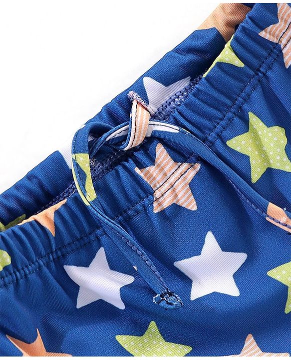 Babyhug Star Print Swimming Trunk - Navy Blue