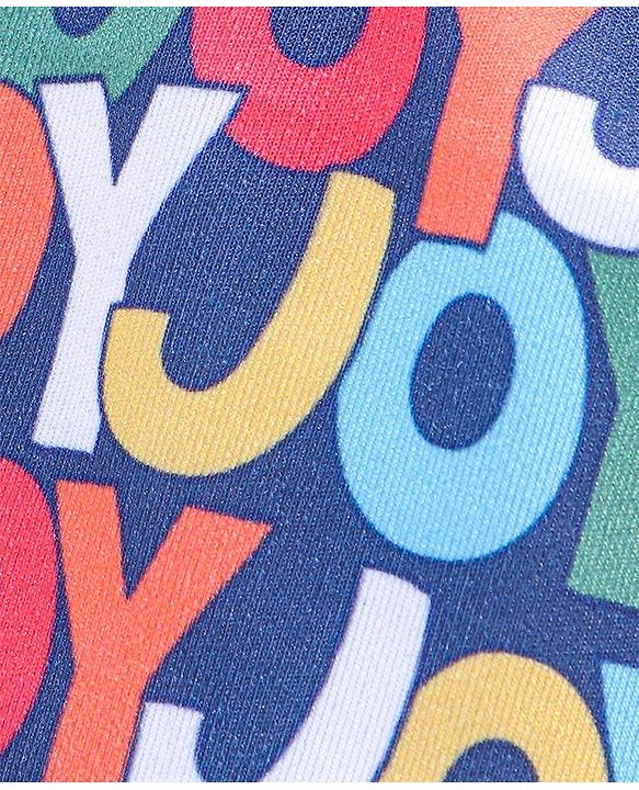 Babyhug Text Print Swimming Trunk - Multicolour