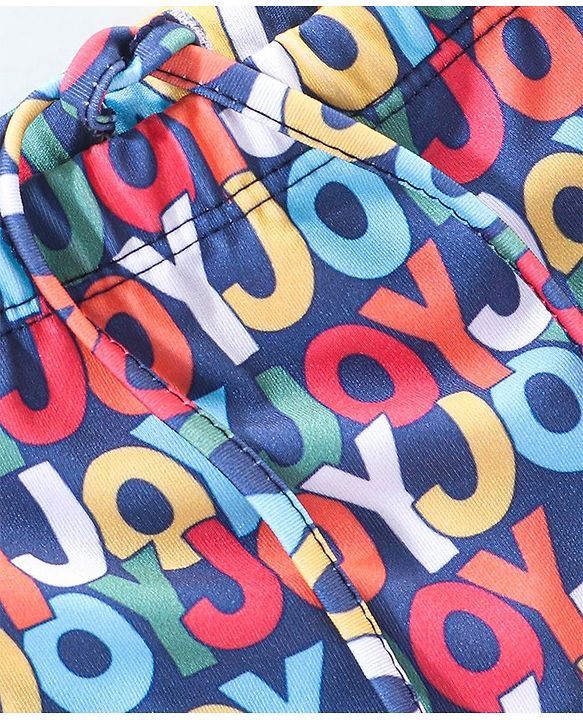 Babyhug Text Print Swimming Trunk - Multicolour