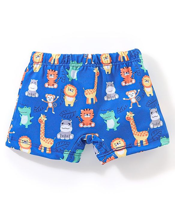 Babyhug Animal Print Swimming Trunk - Blue