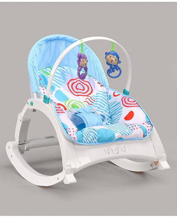 Play Nation Portable Baby Rocker With Music Soothing Vibration Feeding Tray with Toys Light Blue Online in India Buy at Best Price from FirstCry 15837399