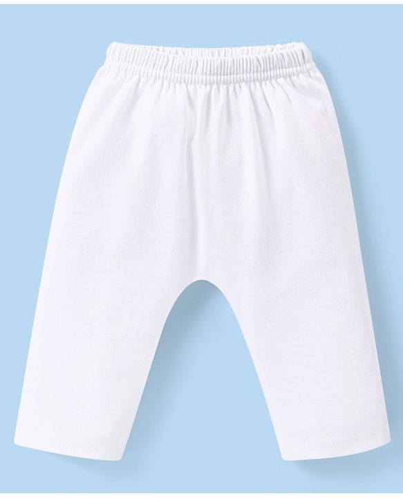 Babyhug Interlock Knit Full Sleeves Night Suit - White