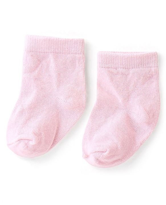 Cute Walk by Babyhug Anti Bacterial Cotton Ankle Length  Socks Pack of 3 Solid Colour -White Pink & Purple