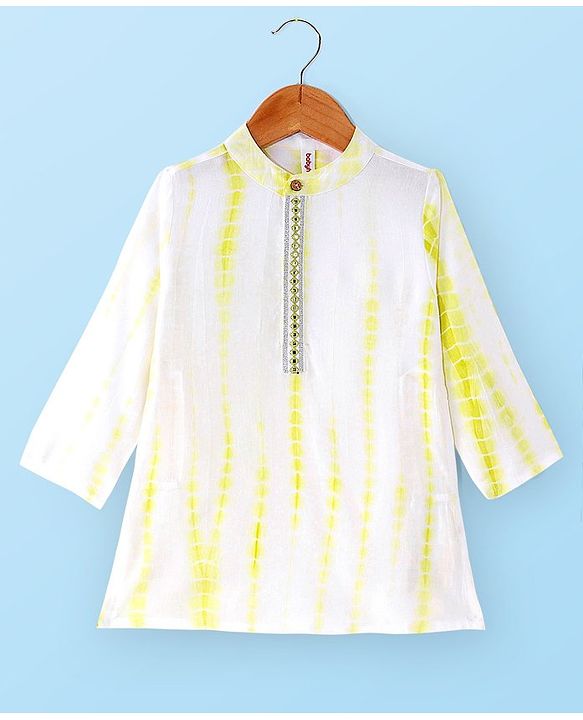 Babyhug 100% Cotton Woven Full Sleeves Tie & Dye Printed Kurta Pajama Set - Yellow