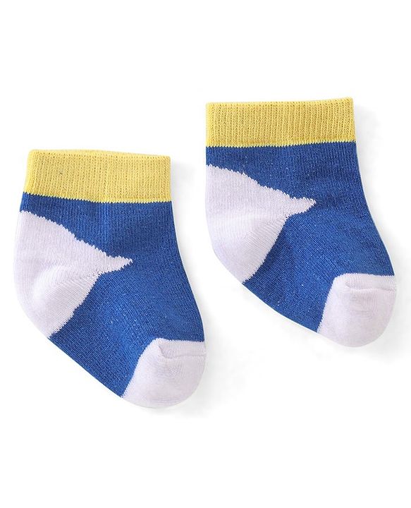 Cute Walk by Babyhug Anti Bacterial Ankle Length Socks Star Design Pack Of 3 - Multicolour