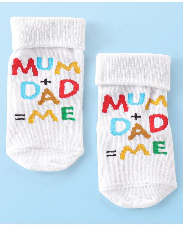 Cute Walk by Babyhug Non Terry Anti Bacterial Anti Skid Ankle Length Socks Striped & Star Design Pack Of 3- Multicolor