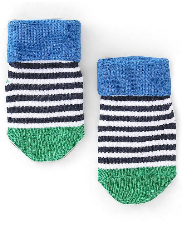 Cute Walk by Babyhug Non Terry Anti Bacterial Anti Skid Ankle Length Socks Star & Lion Design Pack Of 3 - Multicolor
