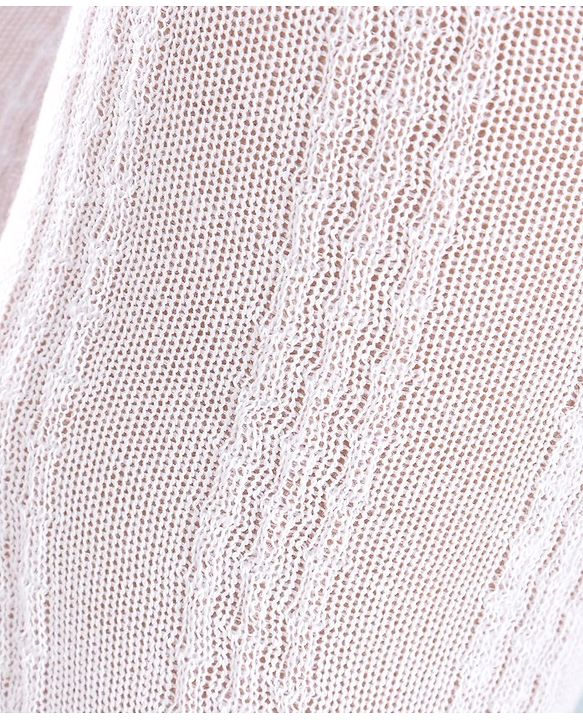 Cute Walk by Babyhug Non Terry Knit Anti Bacterial Footed Tights Self Design - White