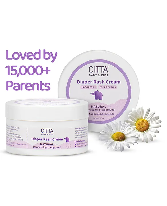 CITTA Diaper Rash Cream-Relief from Rashes Redness-Natural