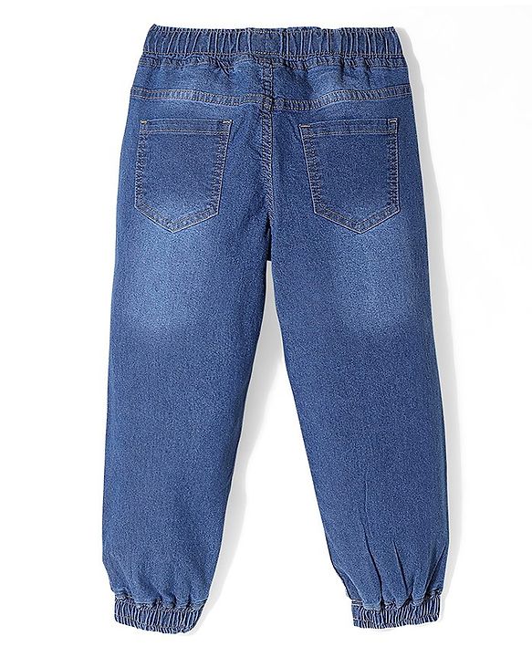 Pine Kids Cotton Rich Stretchable full length denim Joggers - Blue