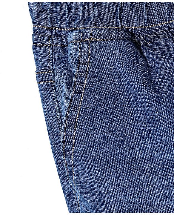 Pine Kids Cotton Rich Stretchable full length denim Joggers - Blue