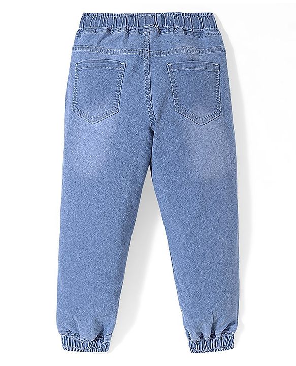 Pine Kids Cotton Blend Woven Full Length Solid Color Denim Jeans - Light Blue