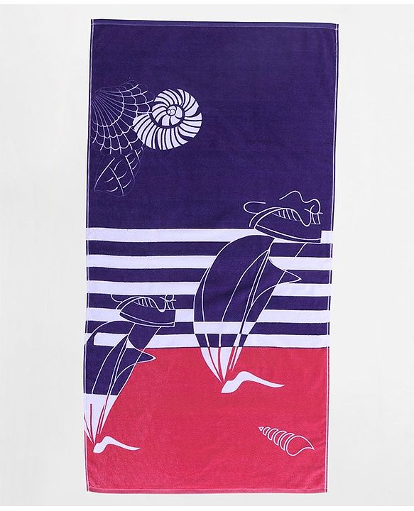 Pine Kids Cotton Woven Towel Boat  Print L 124.5 x B 61 cm - Multicolour