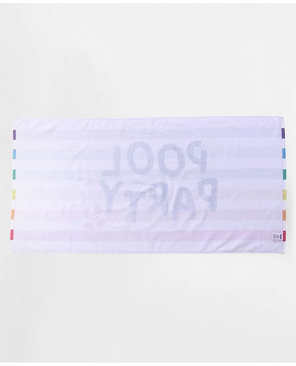 Pine Kids Cotton Woven Towel with Text Print L 124.5 x B 61 cm - Multicolour