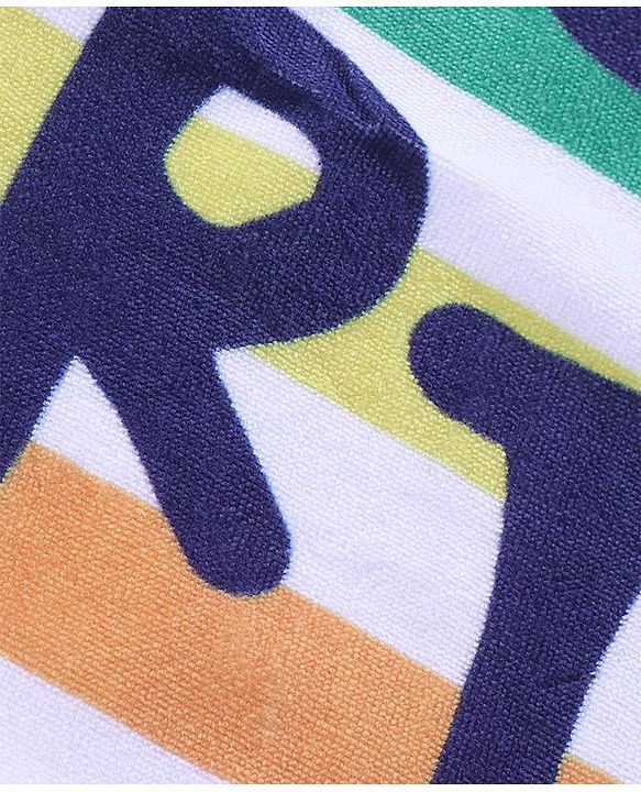 Pine Kids Cotton Woven Towel with Text Print L 124.5 x B 61 cm - Multicolour