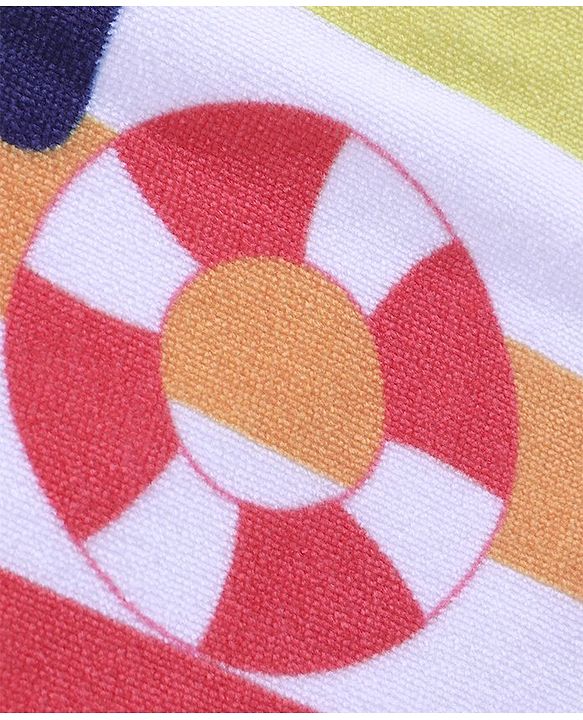 Pine Kids Cotton Woven Towel with Text Print L 124.5 x B 61 cm - Multicolour