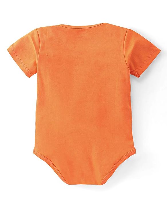 Babyhug Disney 100% Cotton Knit Half Sleeves Onesies With Lion King Graphics Pack Of 2 - Orange & Blue