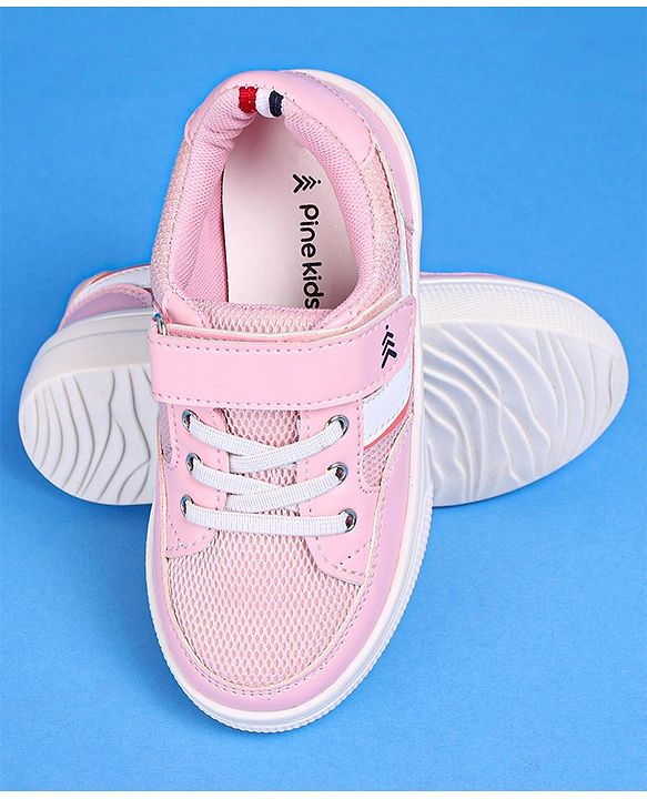 Pine Kids Casual Shoes with Velcro Closure - Pink