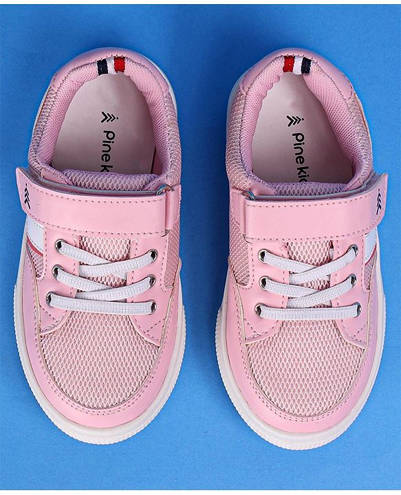Pine Kids Casual Shoes with Velcro Closure - Pink