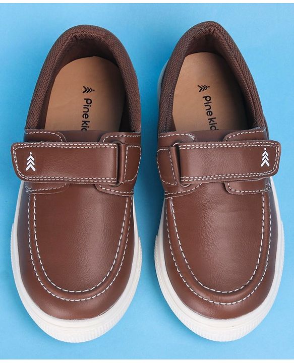 Pine Kids Casual Shoes with Velcro Closure - Brown