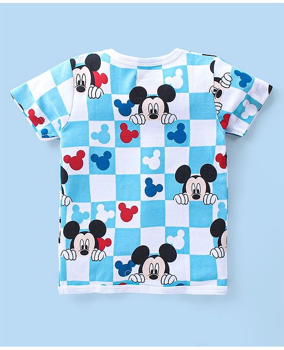 Babyhug Disney Interlock Knit Half Sleeves Jhablas With Mickey Mouse Pack of 3 - Multicolor
