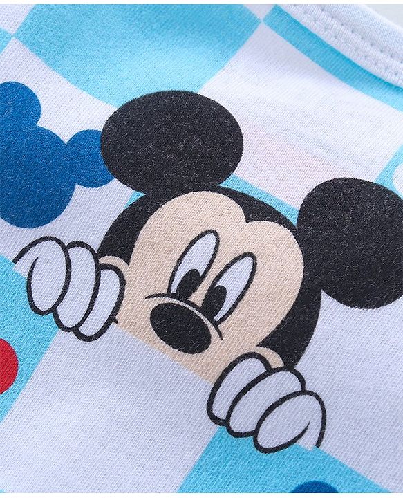 Babyhug Disney Interlock Knit Half Sleeves Jhablas With Mickey Mouse Pack of 3 - Multicolor