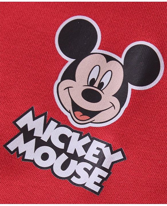 Babyhug Disney Interlock Knit Half Sleeves Jhablas With Mickey Mouse Pack of 3 - Multicolor