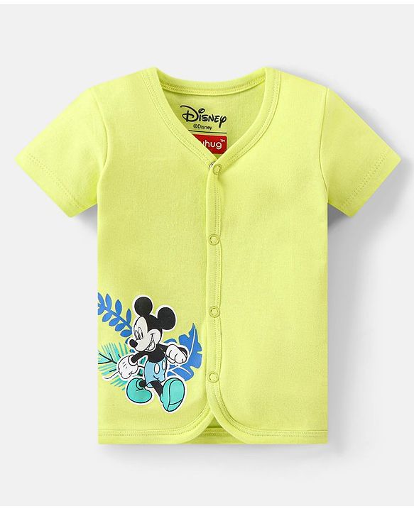 Babyhug Disney 100% Cotton Knit Half Sleeves Jhablas With Mickey Mouse Print Pack of 3 - Multicolour