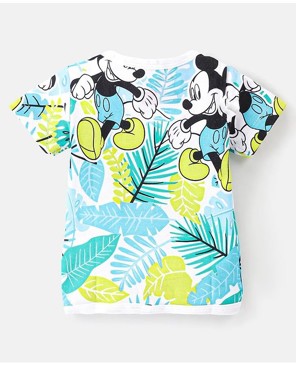 Babyhug Disney 100% Cotton Knit Half Sleeves Jhablas With Mickey Mouse Print Pack of 3 - Multicolour