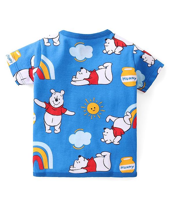 Babyhug Disney Cotton Interlock Half Sleeves Jhablas Winnie the Pooh Print Pack of 3 - Multicolour