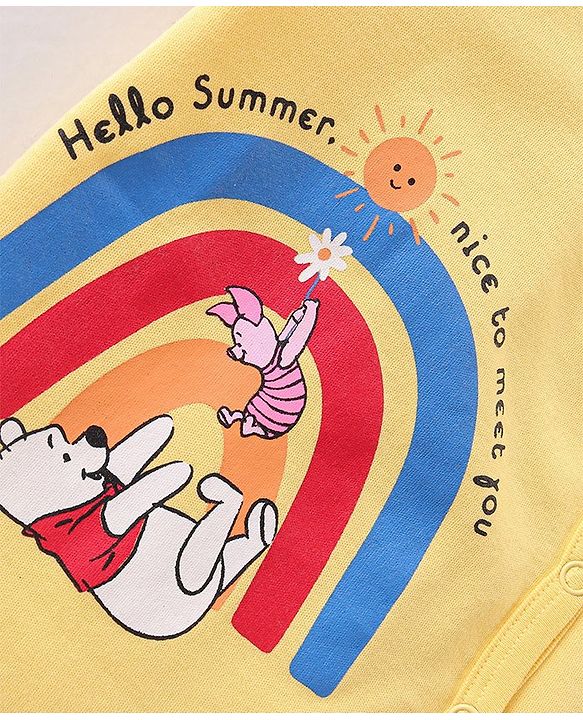 Babyhug Disney Cotton Interlock Half Sleeves Jhablas Winnie the Pooh Print Pack of 3 - Multicolour
