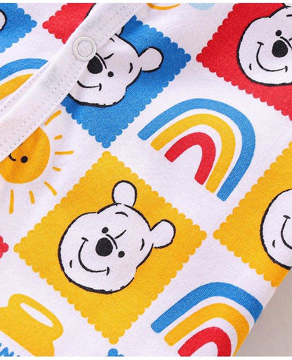 Babyhug Disney Cotton Interlock Half Sleeves Jhablas Winnie the Pooh Print Pack of 3 - Multicolour