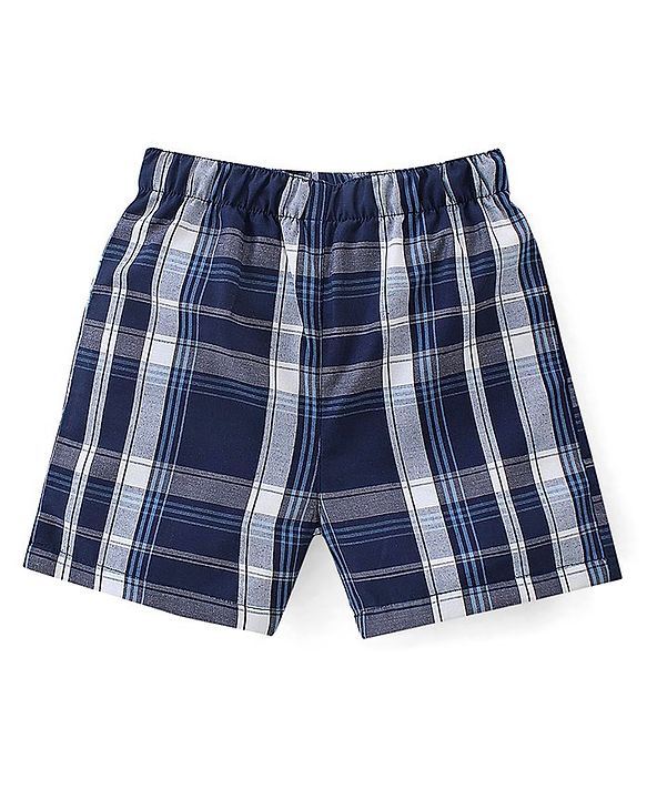 Babyhug Cotton Woven Regular Boxers Stars & Boats Print Pack of 3 - Blue Yellow & Red