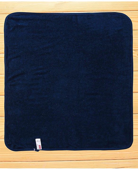 Babyhug Terry Towel Set Bow Print Pack of 2 L 76 x B 76 cm - Blue & White