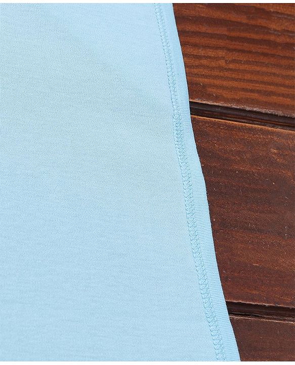 Babyhug Interlock Wrapper With Hood Elephant on a Cycle Print L 76.2 x B 76.2 cm - Blue